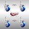 Service Caster 3 Inch 316SS Blue Polyurethane Wheel Swivel 3/8 Inch Threaded Stem Caster Set SCC-SS316TS20S314-PPUB-BLUE-381615-4 - alternate 4